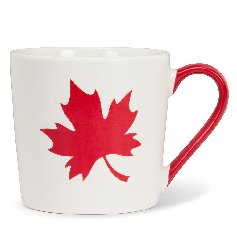 Red Handled Maple Leaf Mug