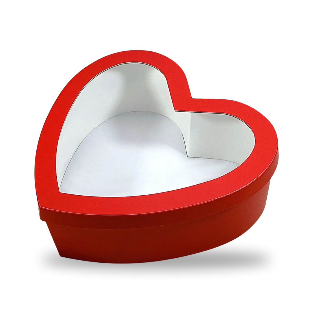 Large Red Heart Box - 9.25” x 8” x 2.5”
