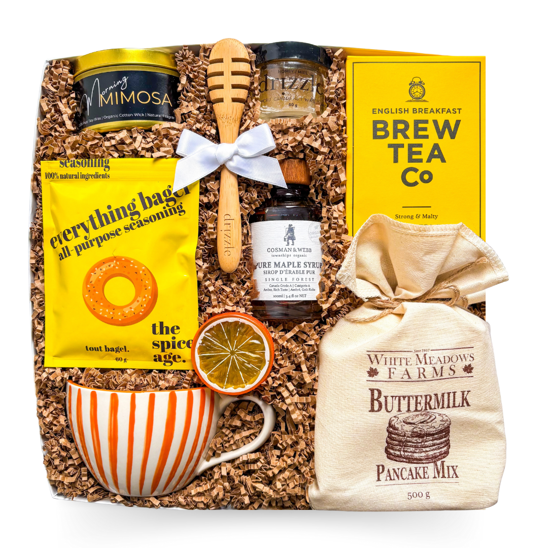 Morning-inspired luxury gift box designed for breakfast moments, cozy routines, and bright, uplifting starts to the day