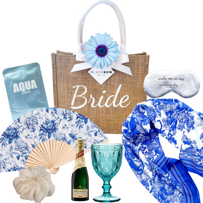 Greek-Inspired Bridal Gift Box, Santorini Wedding Gift Ideas, Mediterranean Themed Spa Gifts, Bride-to-Be Luxury Gift Set, Bachelorette Weekend Gifts, Wedding Morning Gift Box, Coastal Blue and White Wedding Gifts, Silk Scarf and Spa Gift for Bride, Piquette Wedding Gift Basket, Bridal Beauty Essentials, Romantic Bride Gift Ideas, Non-Alcoholic Sparkling Wedding Gifts, Destination Wedding Gift Box, Soft Summer Bridal Gifts, Elegant Bride Gifts with Santorini Style