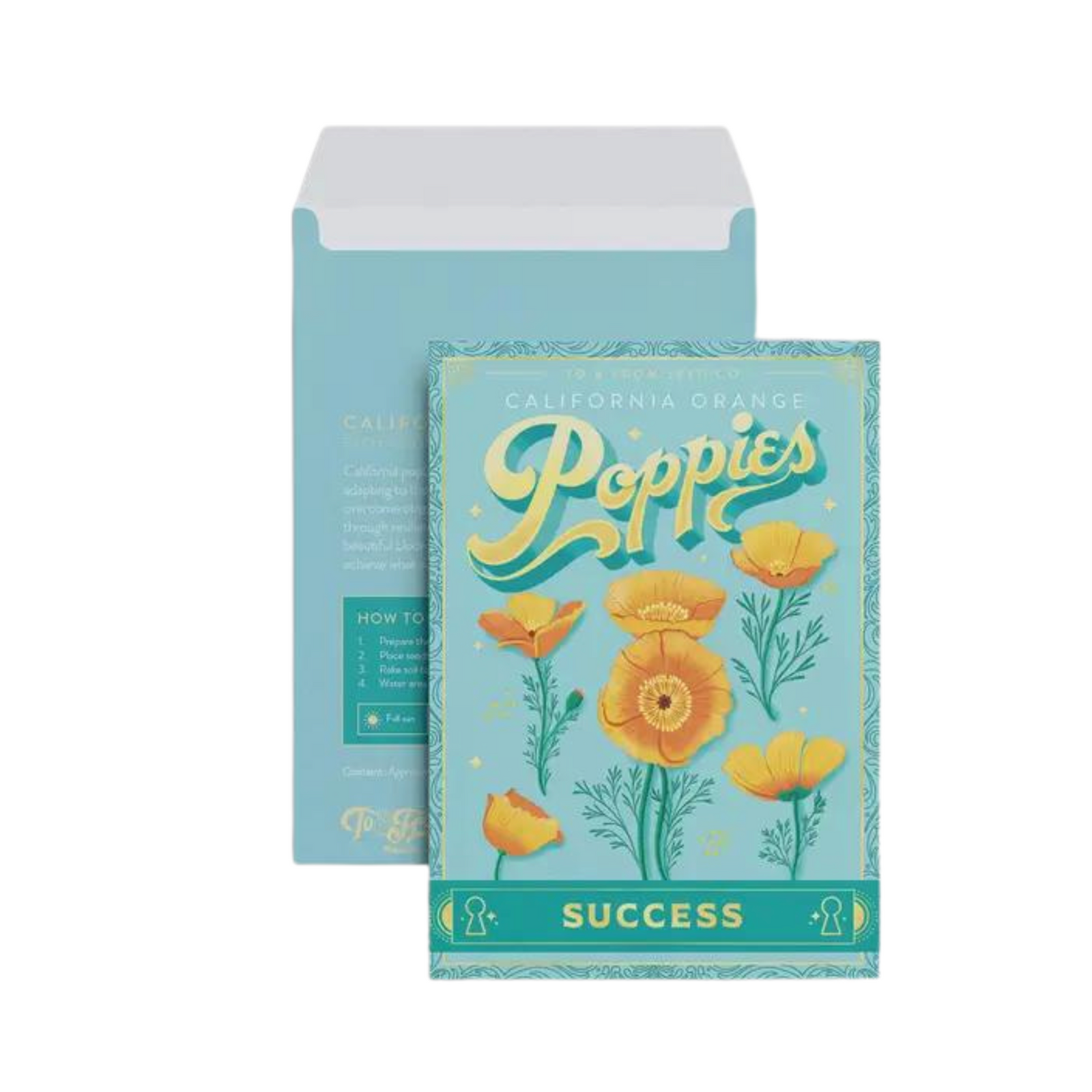 Floriography Seed Packet - California Orange Poppy (Success)