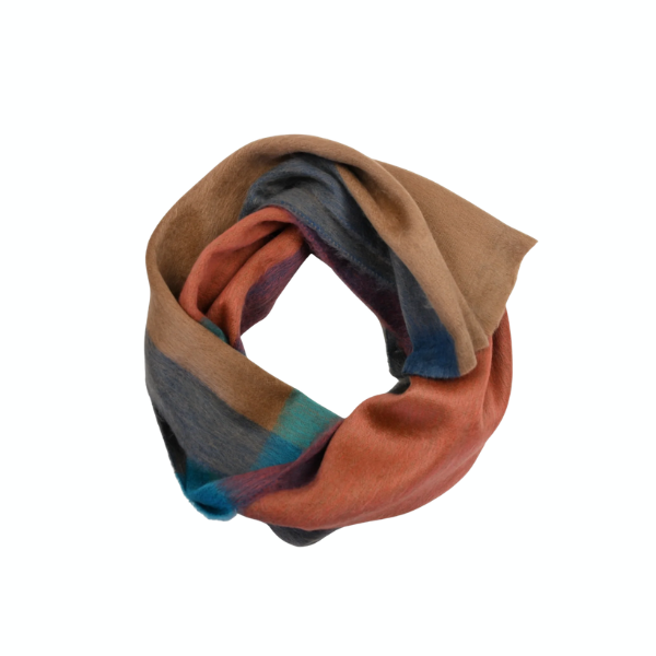 Seamless Natural Alpaca Scarf - Neutral Browns