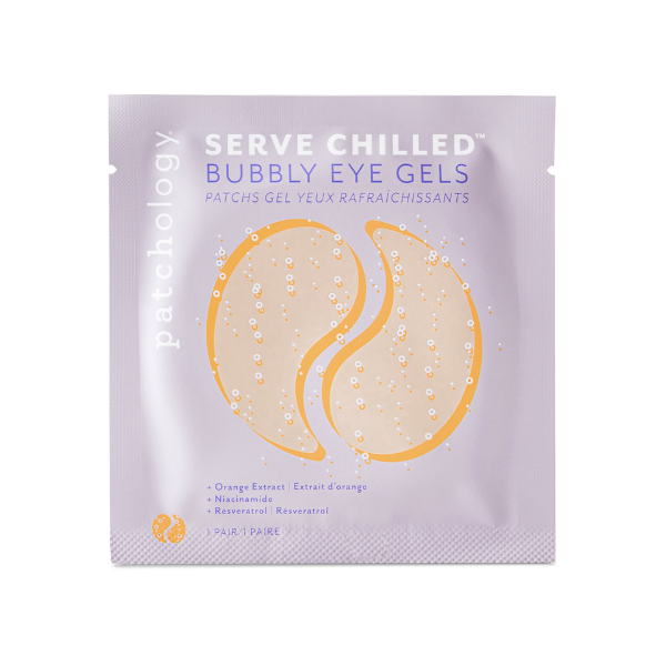 Serve Chilled Bubbly Eye Gels with orange extract, resveratrol, and niacinamide for a refreshing five-minute under-eye treatment.