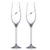 Silhouette Champagne Flutes with Swarovski Crystals