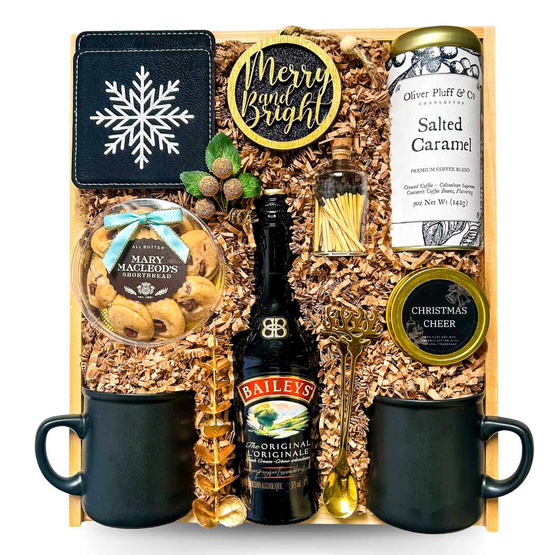 Luxury Gift Box, Gift Boxes Nova Scotia, Nova Scotia Gift Boxes, Gifts with Alcohol, Premium Gifts with Alcohol, Alcohol Gifts, Cheers-worthy Gifts, Holiday Gifts, Holiday Gift Box, Winter Gifts, Baileys Gift, Coffee Baileys Gift, Christmas Gift, 19+ Gifts, Executive Gifts, Congrats Gift Baskets, Congratulations Gift Boxes, Alcohol Gift Box, Christmas Alcohol Gift, Holiday Alcohol Gift, Coffee Gift