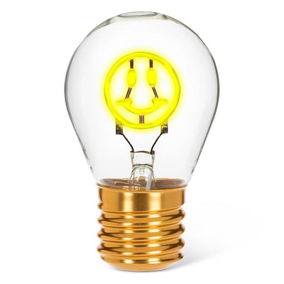 Smiley Face Neon LED Lightbulb