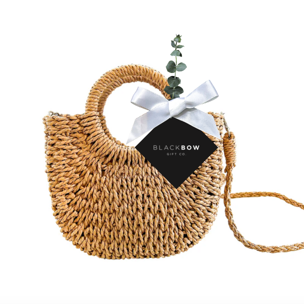 Straw Woven Hand Bag with Strap