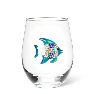Stemless Wine Glass - Jewel Fish