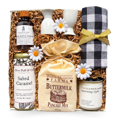 Breakfast-inspired luxury gift box designed for slow mornings, cozy rituals, and warm, sunlit starts to the day