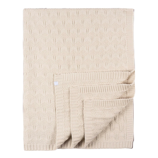 Sweater Knit Blanket - Tan