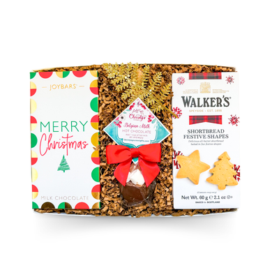 Alt Image Text
Festive holiday chocolate gift box with shortbread cookies and chocolate treats by Black Bow Gift Co.