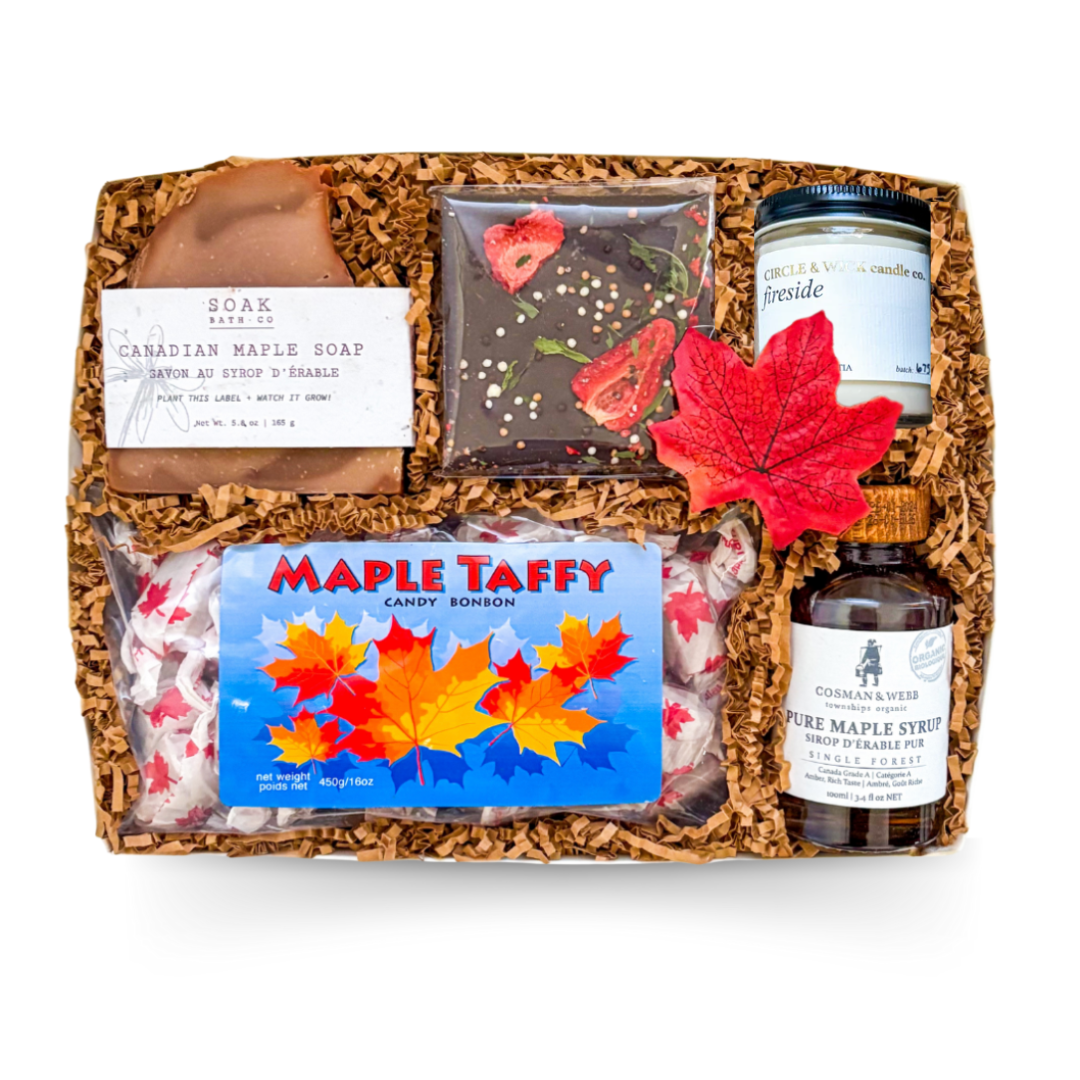 Affordable Canadian Gift Boxes, Shipped Canadian Gifts, Budget-Friendly Maple Lover Gift Sets, Thoughtful Gifts From Canada, Modern Canadian Gift Boxes, Celebration Gift Boxes Canada, Gourmet Maple Treat Gift Sets, Chocolate And Maple Gift Boxes, Unique Canadian Gifts For Her, Shipped Personal Canadian Gifts, Maple Candle Gift Sets, Fun Canadian Themed Gifts, Gifts With Maple Syrup And Taffy, Travel Souvenir Gift Boxes, Budget-Friendly Canadian Made Gift Sets, Affordable Gifts With Soap And Chocolate, Marit