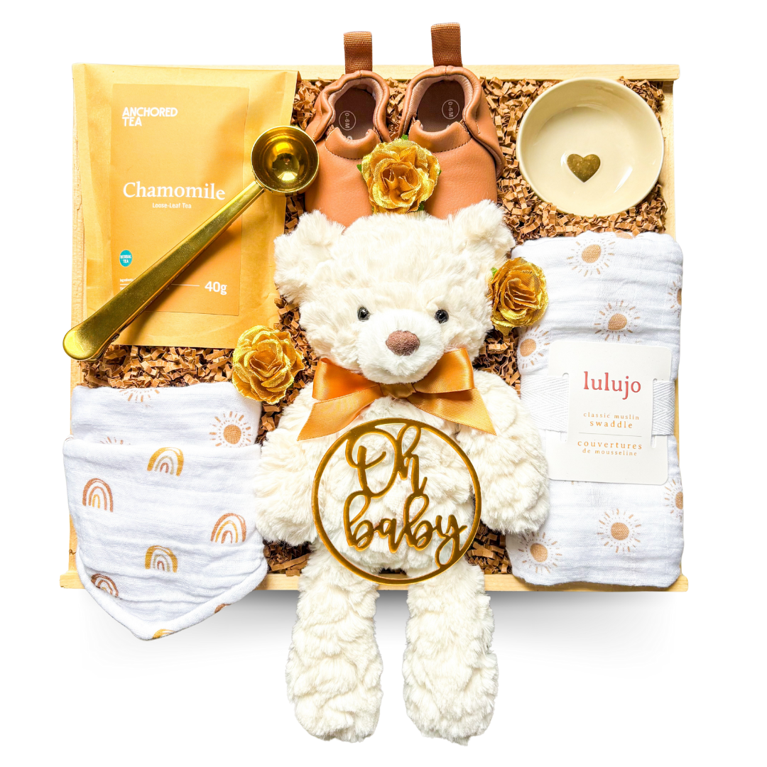 Baby Shower Gift Box, Gender Neutral Baby Gift, Elegant Baby Gift, Cozy Baby Keepsakes, Baby Gift For New Parents, Baby Shower Present, New Arrival Gift Box, Timeless Baby Gift Set, Neutral Baby Gift In White Beige Brown, Thoughtful Baby Gift, Baby Shower Gift Basket, Sweet Solstice Baby Gift, Baby Milestone Gift, Unisex Baby Gift Idea, Modern Baby Shower Gift, Baby Gift Basket Canada, Elegant Baby Shower Gift For Parents, Unique Baby Gift Box, New Baby Celebration Gift.