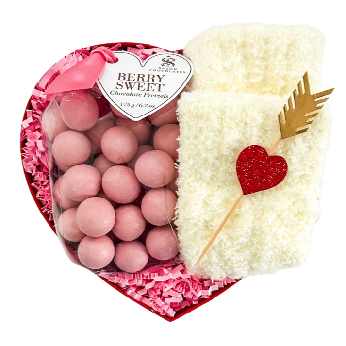 Valentine’s Day gift box, heart-shaped gift box, red gift box for Valentine’s Day, socks and chocolate gift set, romantic gift box for her, Valentine’s Day chocolate gift, cozy socks gift box, red heart gift box, Valentine’s Day treats box, love-themed gift set, chocolate and socks Valentine’s gift, heart box with chocolates, Valentine’s Day cozy gift set, red heart-shaped box With Socks, Budget-Friendly Romantic Chocolate Gift Box, Affordable Unique Valentine’s Gift Idea, Valentine’s Day Care Package