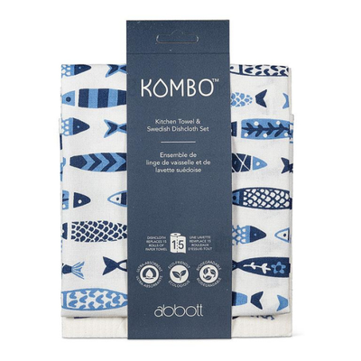 Swimming Fish Dishcloth & Towel Set
