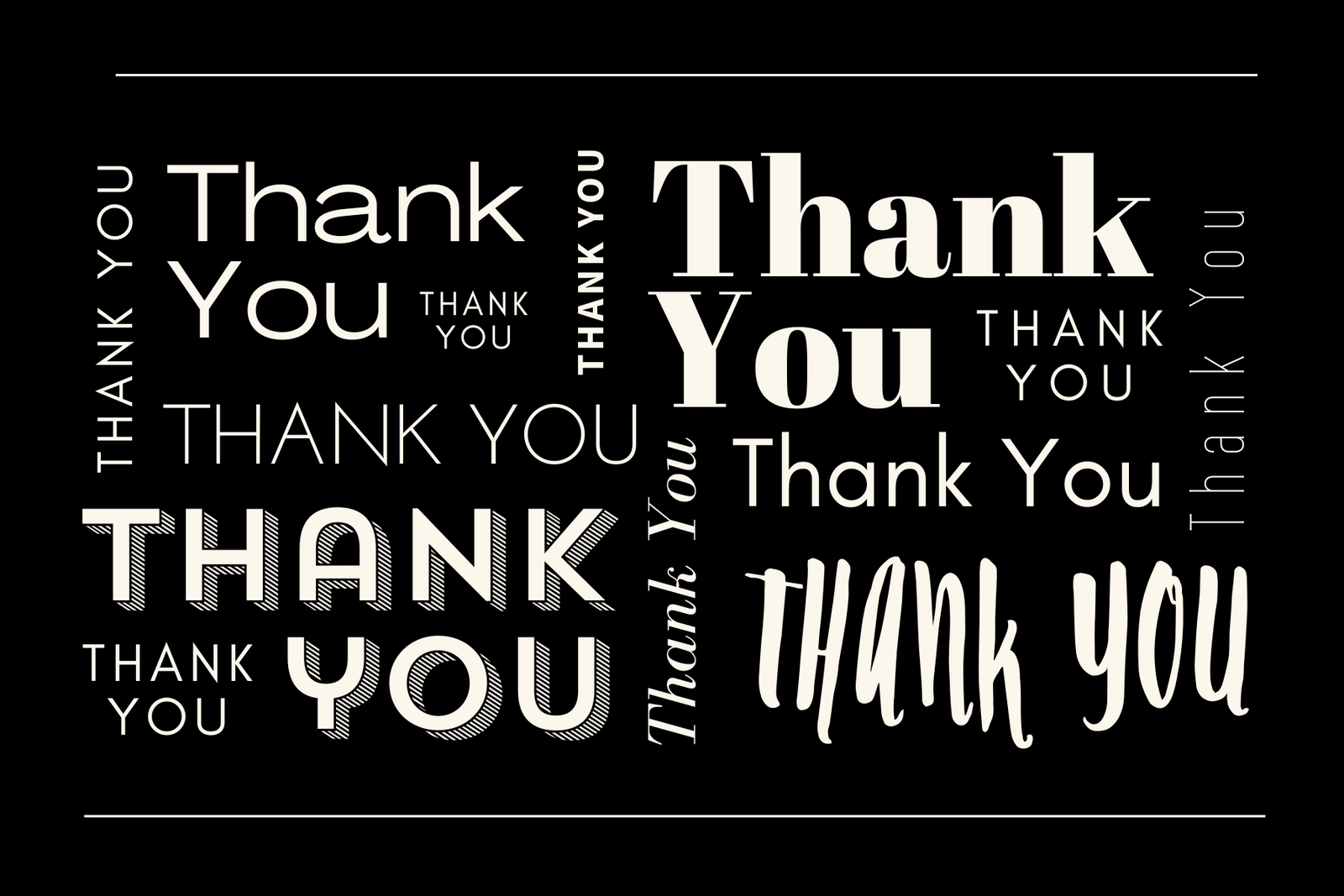 Thank You (Black and White)