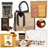 Tea Time Social gourmet gift tote with teas, biscuits, and sweets for small groups