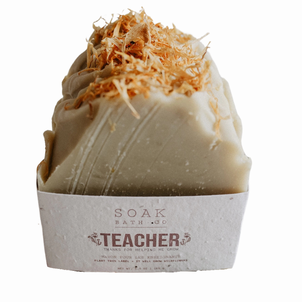 Teacher Appreciation Soap Bar with Wildflower Seed Paper