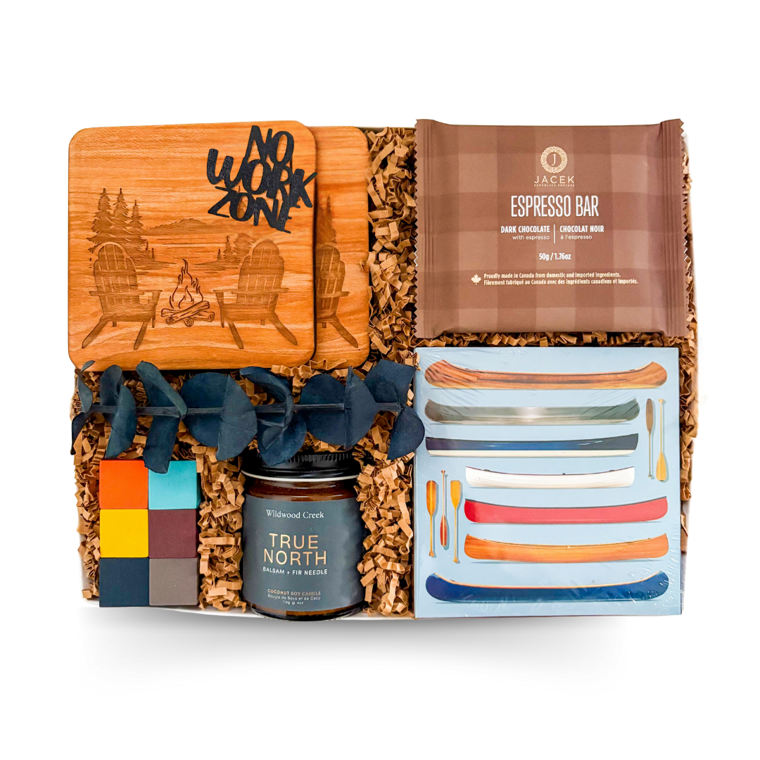 Retirement Gift Box, Milestone Celebration Gift, Relaxation Gift For Him, Outdoorsy Gift Box, Cozy Gift Set, Gift Box For Husband, Gift Box For Boyfriend, Father’s Day Gift Box, Valentine’s Day Gift For Him, Valentine’s Present For Her, Unwind Gift Box, Nova Scotia Gift Boxes, East Coast Lifestyle Gift, Classy Gift For Men, Unique Gift Idea For Husbands, Thoughtful Gift Box, Savor Life’s Moments Gift, Perfect Gift To Relax, New Chapter Gift, The Great Escape Gift Box.