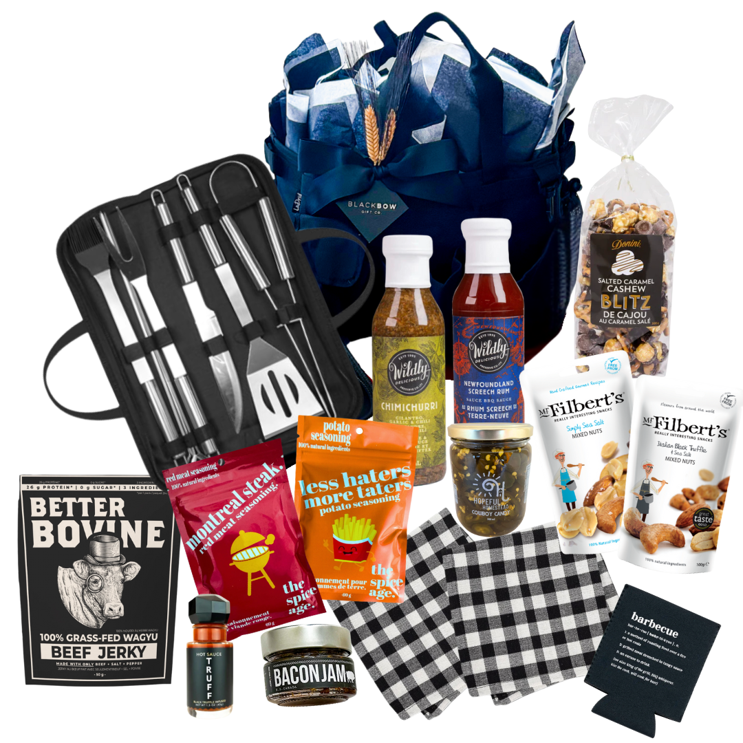 Gourmet Gift Boxes, Shipped Gift Boxes Canada, BBQ Gift Sets For Him, Summer Grilling Gift Boxes, Food Lover Gifts, Unique Gifts For Men, Backyard Party Gift Sets, Thoughtful Gifts For Him, Celebration Gift Boxes, Men’s Foodie Gift Sets, Shipped Personal Gifts, Outdoor Cooking Gift Boxes, Steak Night Gift Sets, Summer Party Gift Sets, Gifts With BBQ Sauce And Spices, Grill Master Gift Sets, Modern Gift Boxes, Gifts With Wagyu Beef, Gifts With Hot Sauce, Travel Gift Boxes, Guys’ Night Gift Sets