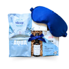 The Sleep Kit gift box with navy and white starry design, luxe sleep accessories, calming tea, and relaxation-inspired treats.