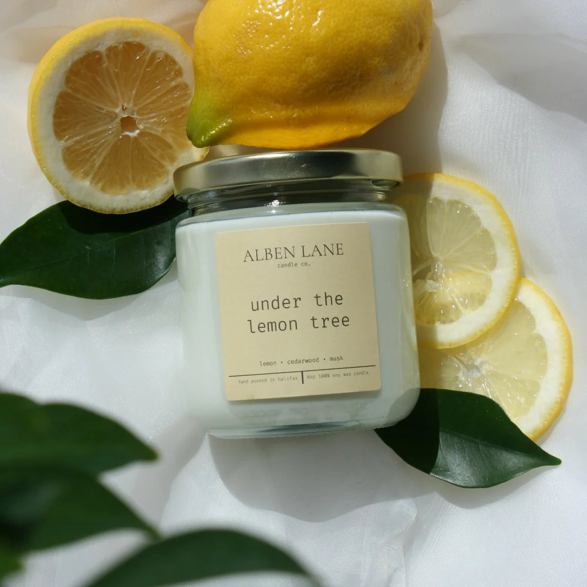 Under the Lemon Tree Candle 100% Natural Soy Wax Candle