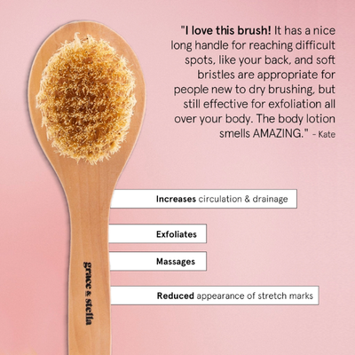 Vegan Tampico Fiber Dry Body Brush