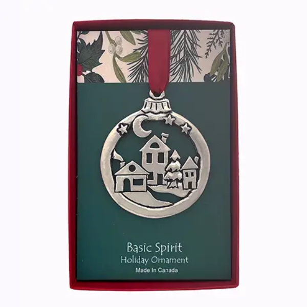 Village Holiday Pewter Ornament
