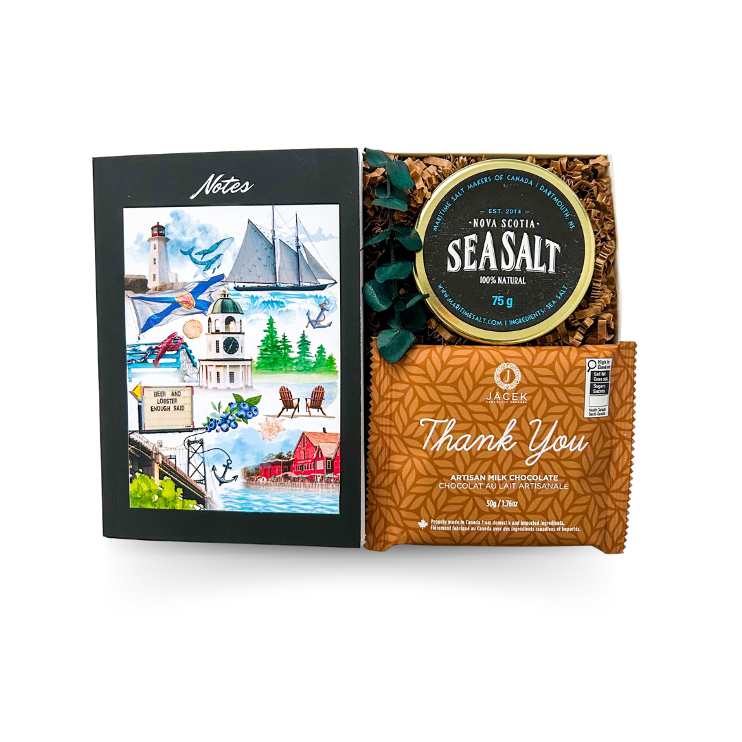 Wave of Thanks Gift Box, Thank You Gift Canada, Nova Scotia Local Gifts, Artisanal Gift Box, Employee Appreciation Gifts, Small Business Gift, Canadian Made Thank You Gift, Affordable Budget-Friendly Gift, Coastal Gifts, Gratitude Gift Box, Local Canadian Gift