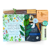 The Wellness Witch Box gift with tarot experience cards, witchy accents, candle, and herbal tea for mystical self-care