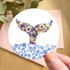 Whale Tail Pressed Flower Magnet