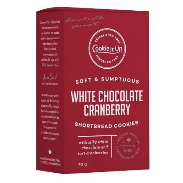 White Chocolate Cranberry Shortbread (70g)