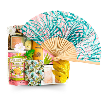 Tropical Gift Box, Mom Spa Gift, Mother’s Day Escape Gift, Relaxation Gift for Mom, Canadian Gift Box, Halifax Gift Delivery, Dartmouth Gift Delivery, Bedford Gift Delivery, Coastal Gift Basket, Lemonade Gift Box, Candle Gift for Mom, Self Care Gift Box, Luxury Spa Basket, White Lotus Gift Box, Mother's Day Retreat Gift, Beach-Inspired Gift