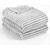 White Ribbed Fleece Blanket