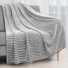 White Ribbed Fleece Blanket