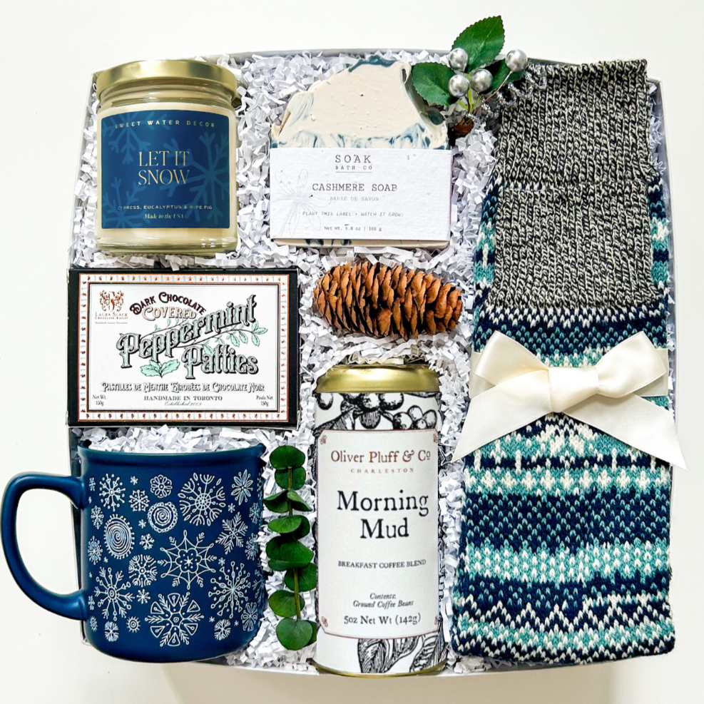 Winter Gift, Winter Gift Box, Snowflake Gift Box, Luxury  Gift With Socks, Cozy Gifts Canada, Coffee Gift Box, Shipped Gifts Canada, Perfect winter Gift, Perfect Luxury Gift Baskets, Birthday Gift Box, Self Care Gifts, Perfect Gift Box, Perfect Gift Baskets, Premium Gift Boxes, Premium Gifts, Premium Gift Baskets, Luxury Gifting, Halifax Gift Delivery, Dartmouth Gift Delivery, Bedford Gift Delivery, Halifax Gifts, Halifax Gift Basket, Halifax Gift Boxes, Gift Boxes, Gift Baskets, Canadian Gifts,