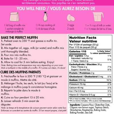 You Bake Me Blush Gluten Free Muffin Mix