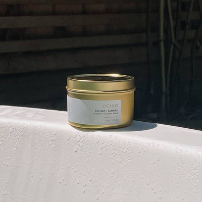 Anchor 4 oz. Gold Candle - Almond & Fig Scent