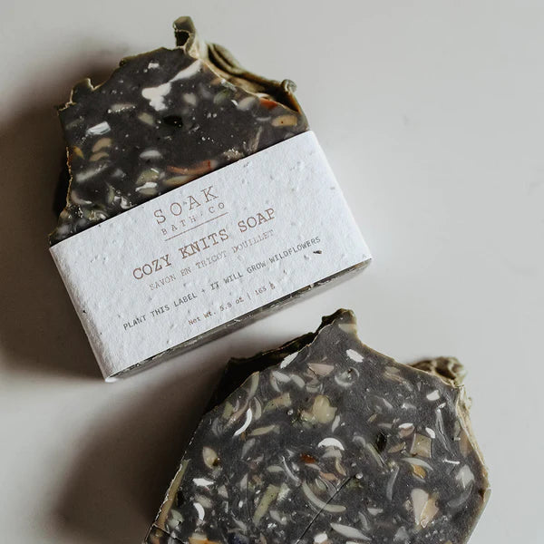 Cozy Knits Soap Bar with Wildflower Seed Paper
