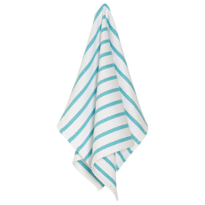 Basketweave Blue Striped Dishtowel