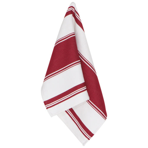 Red & White Symmetry Dishtowel
