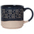 Black Patterned Stoneware Mug