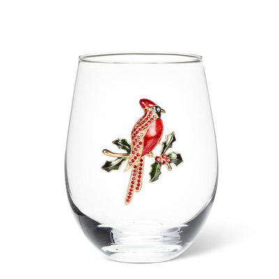 Stemless Wine Glass- Jewel Cardinal