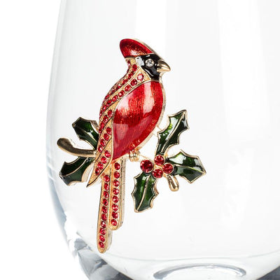 Stemless Wine Glass- Jewel Cardinal