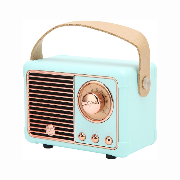 Mini Retro Wireless Bluetooth Speaker - Turquoise