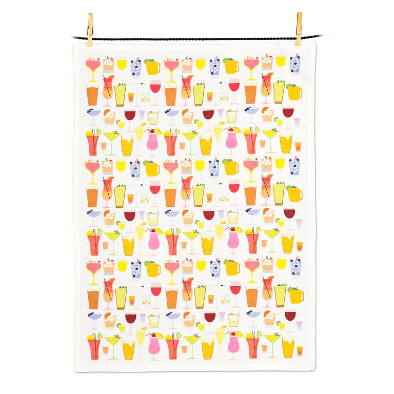 Colourful Cocktails Tea Towel