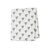 Bamboo Cotton Baby Swaddle Blanket With Hearts Pattern