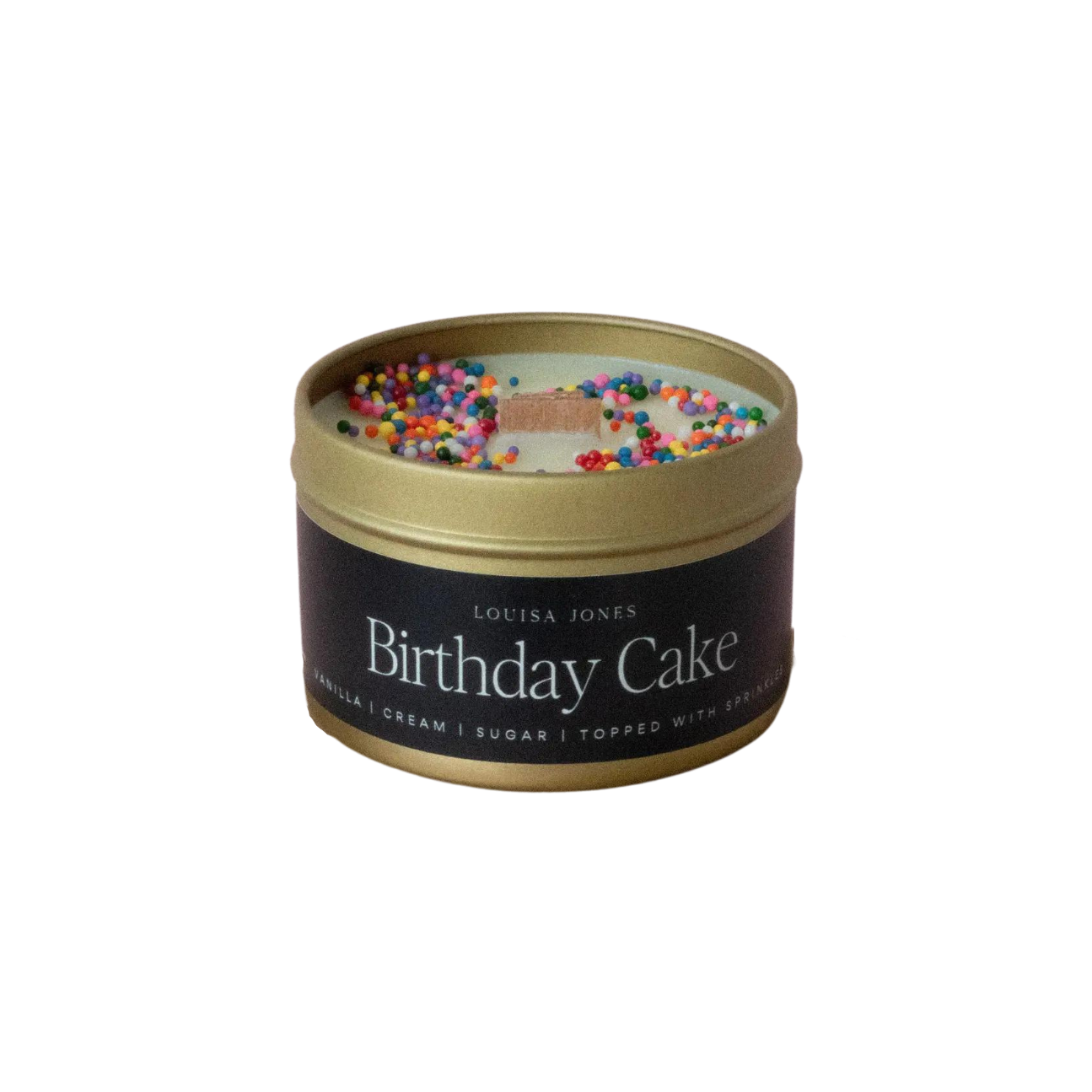 Birthday Cake Candle With Wooden Wick