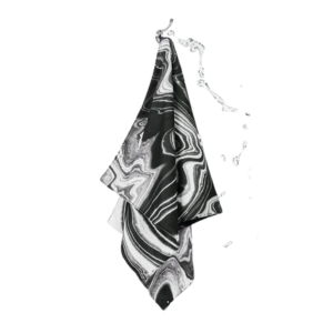 Recycled Cooling Sports Towel - Black Marble