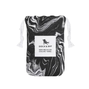 Recycled Cooling Sports Towel - Black Marble